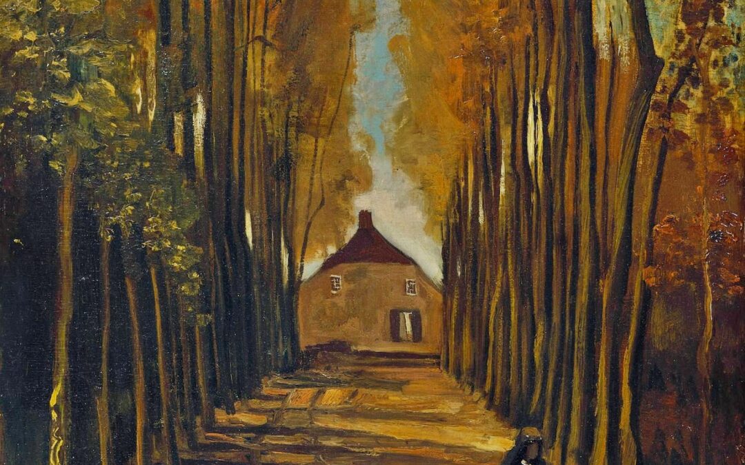 Dziewczyna z kolorowymi liśćmi